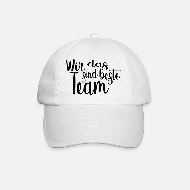 Bestes Team, Gruppe, Geschenkidee - Baseballkappe - Weiß/Weiß