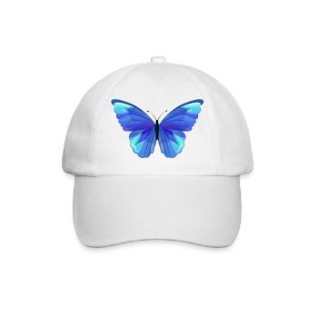 Schmetterling - Baseballkappe - Weiß/Weiß - Vorne