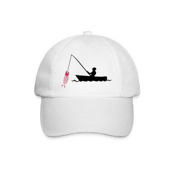 angler angeln fischen - Baseballkappe - Weiß/Weiß - Vorne