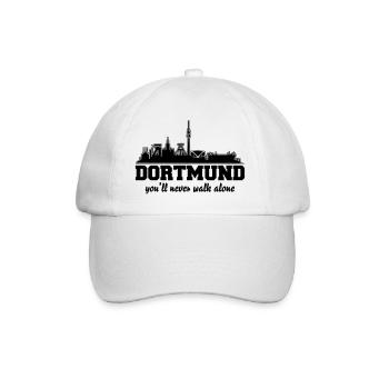 Dortmund Skyline - Baseballkappe - Weiß/Weiß - Vorne