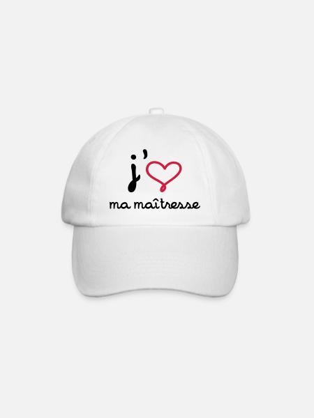 J'aime ma maîtresse ! - Casquette classique - blanc/blanc