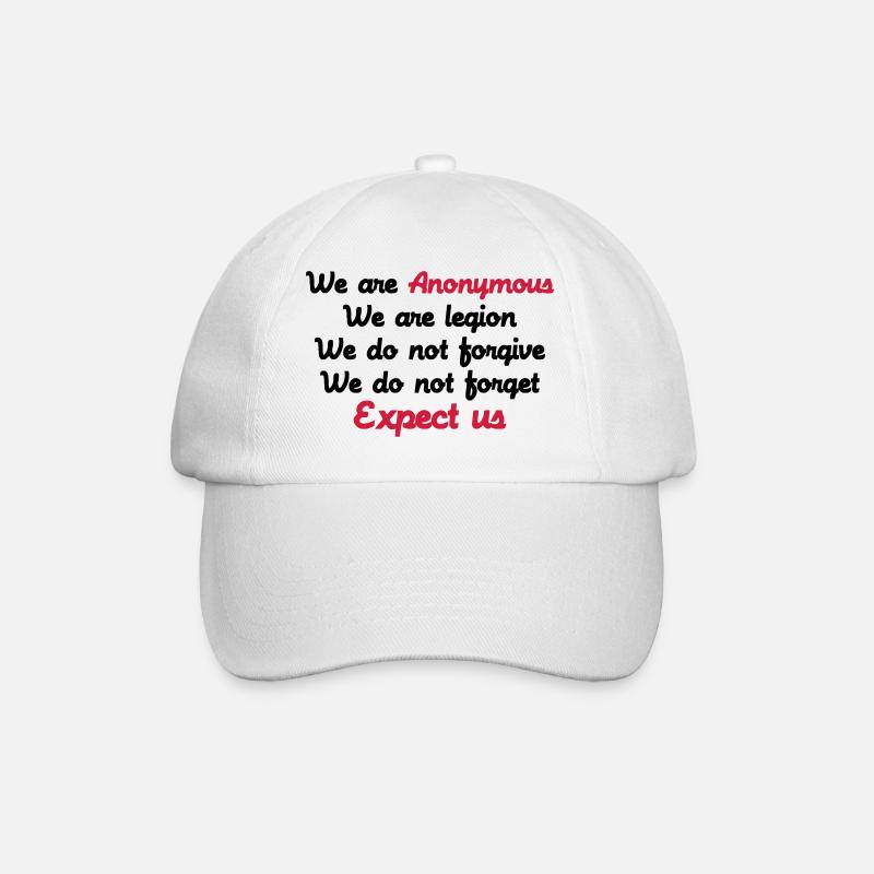 Anonymous - Baseballkappe - Weiß/Weiß