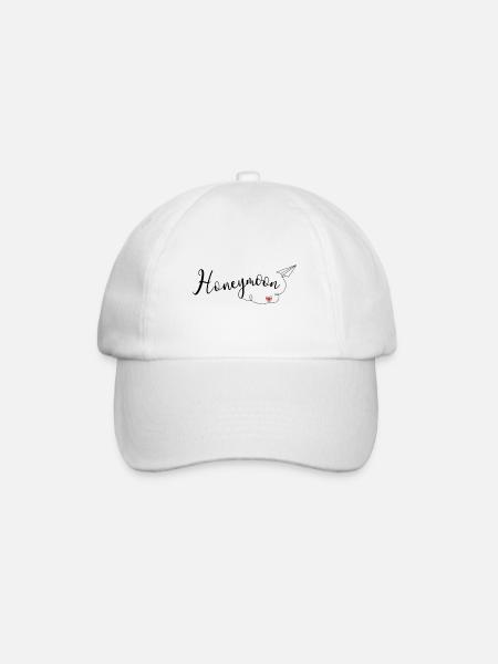 Honeymoon - fly away - Baseballkappe - Weiß/Weiß