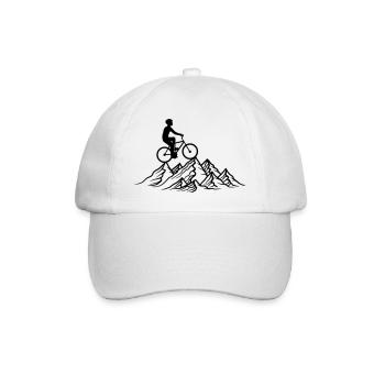 balade à vélo montagne vélo montagnes montagneux haut dessus - Casquette classique - blanc/blanc - Devant