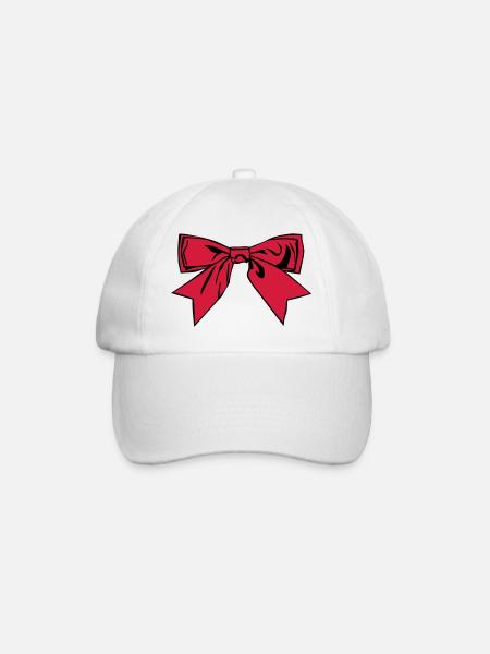 Schleife - Baseballkappe - Weiß/Weiß