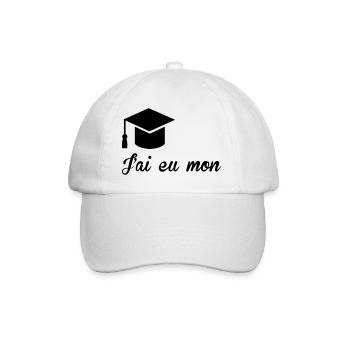 Diplôme : A Personnaliser / diplome ecole etudes - Casquette classique - blanc/blanc - Devant