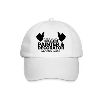 brilliant painter & decorator - Baseball Cap - white/white - Front