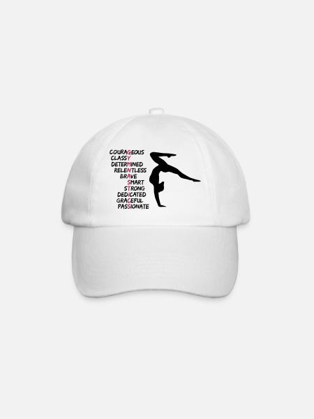 Gymnastique, gymnastique, gymnaste - Casquette classique - blanc/blanc