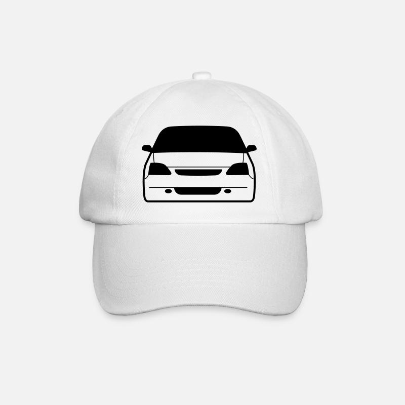 JDM Car eyes EP3 | T-shirts JDM - Baseballkappe - Weiß/Weiß