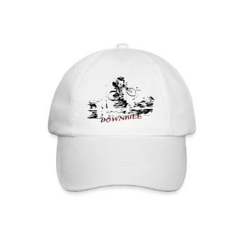 mtb downhill - Baseball Cap - white/white - Front