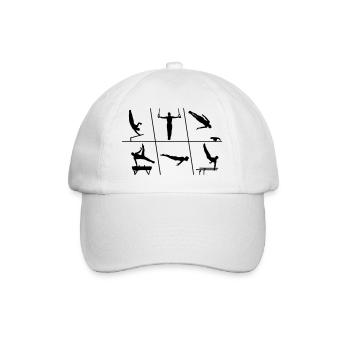 Turnen, Turner, Men's Gymnastics - Baseballkappe - Weiß/Weiß - Vorne