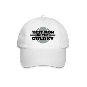 Best Mom In The Galaxy - Baseballkappe - Weiß/Weiß - Vorne