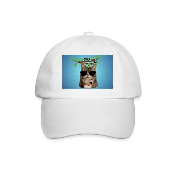 Lunch box cat break biscuit - Baseball Cap - white/white - Front