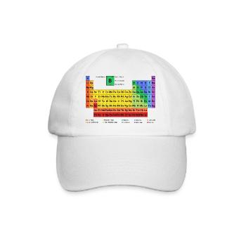 Periodic Table of the Elements New, Complete, Colorful - Baseball Cap - white/white - Front