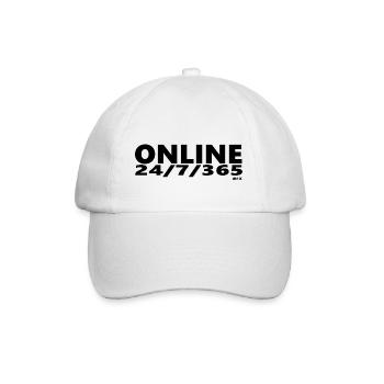 Mots en ligne Instagram youtube cool gamer - Casquette classique - blanc/blanc - Devant