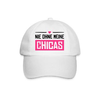 nie ohne meine chicas - Baseballkappe - Weiß/Weiß - Vorne
