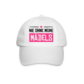 nie ohne meine mädels - Baseballkappe - Weiß/Weiß - Vorne
