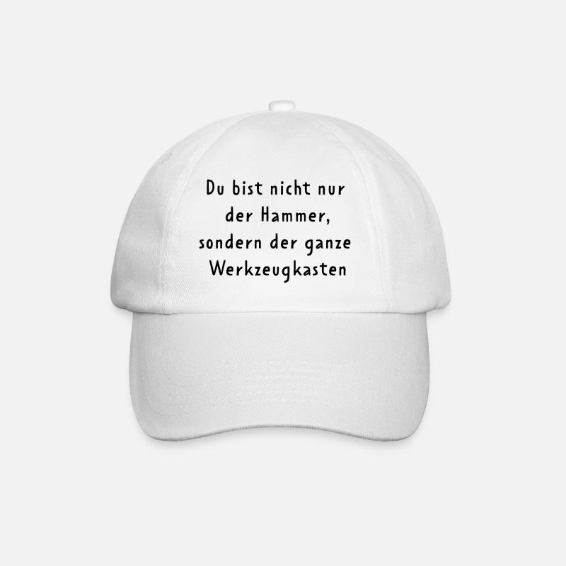 Witziger Spruch für jedermann - Baseballkappe - Weiß/Weiß