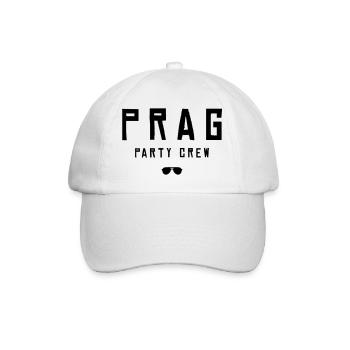 prag party crew cool - Baseballkappe - Weiß/Weiß - Vorne