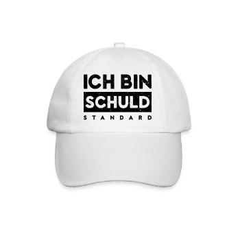 Ich bin schuld Standard - Baseballkappe - Weiß/Weiß - Vorne