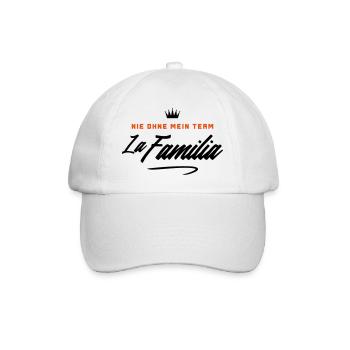 nie ohne mein team familia - Baseballkappe - Weiß/Weiß - Vorne