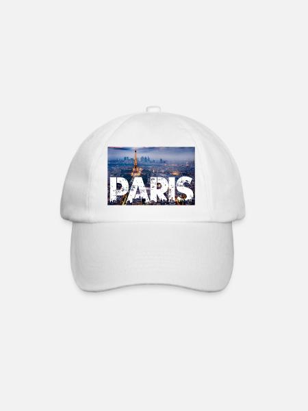 Paris Eiffel Tower - Baseball Cap - white/white