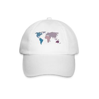 Voyage sur la carte du monde - Casquette classique - blanc/blanc - Devant