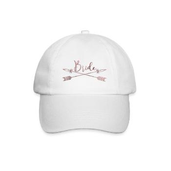 Équipe mariée boho flèche or rose 1 - Casquette classique - blanc/blanc - Devant