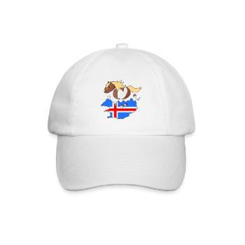 Icelandic pony Kjarkur - Baseball Cap - white/white - Front