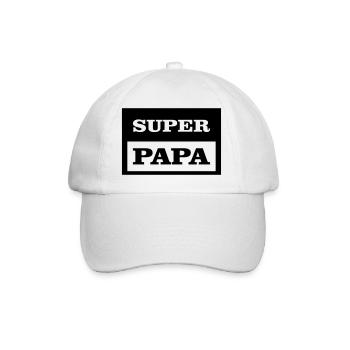 SUPER DAD - Baseball Cap - white/white - Front