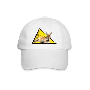 Australia: Cool kangaroo relaxed in a sign - Baseball Cap - white/white - Front