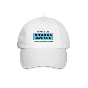 Rhodos Griechenland - Baseballkappe - Weiß/Weiß - Vorne