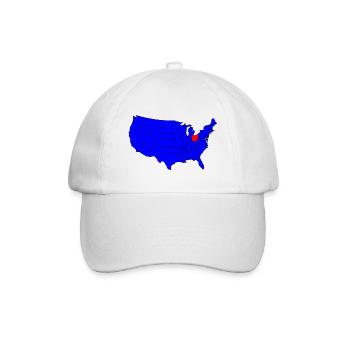 State of Ohio Location - Baseball Cap - white/white - Front
