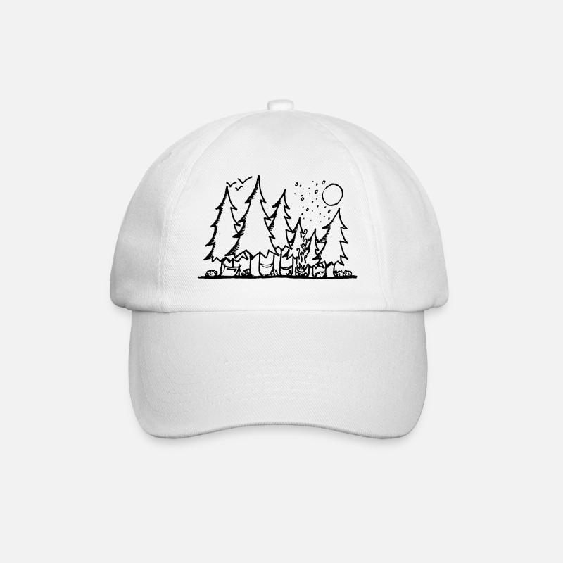 Fir forest - Baseball Cap - white/white