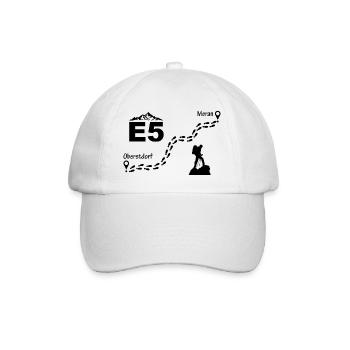 E5 Alpenüberquerung - Baseballkappe - Weiß/Weiß - Vorne