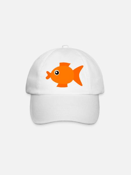 Fisch Shirt Fischmotiv,Angelbekleidung Geschenk - Baseballkappe - Weiß/Weiß