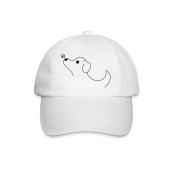Hund - Baseballkappe - Weiß/Weiß - Vorne