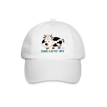 Yodeling cow - Baseball Cap - white/white - Front