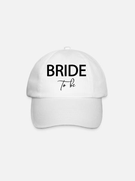 Bride to be! - personalisierbar - Baseballkappe - Weiß/Weiß