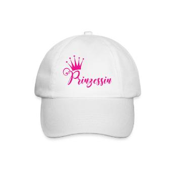Prinzessin Krone pink - Baseballkappe - Weiß/Weiß - Vorne