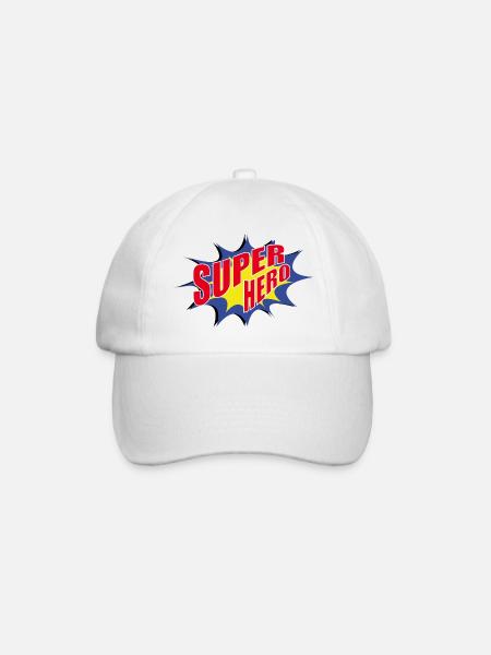 Superhero - Baseballkappe - Weiß/Weiß