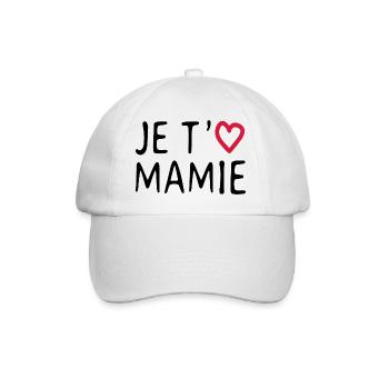 Je t'aime mamie - Casquette classique - blanc/blanc - Devant