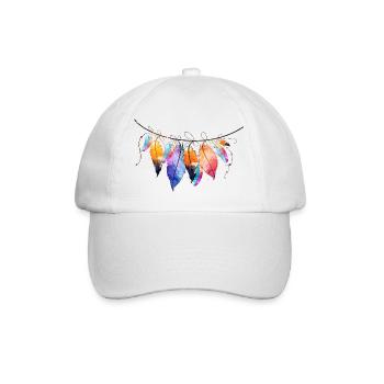 Farbenfroher Traumfänger-Design - Baseballkappe - Weiß/Weiß - Vorne