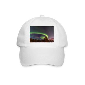 Norwegen 2019 Polarlicht - Baseballkappe - Weiß/Weiß - Vorne