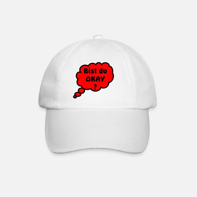 Bist du Okay - Baseballkappe - Weiß/Weiß