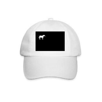 Pferd - Baseballkappe - Weiß/Weiß - Vorne