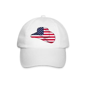 Usa Hut - Baseballkappe - Weiß/Weiß - Vorne
