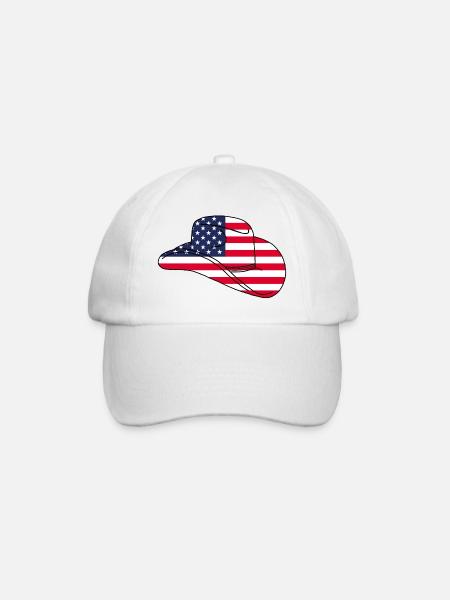 Chapeau usa - Casquette classique - blanc/blanc