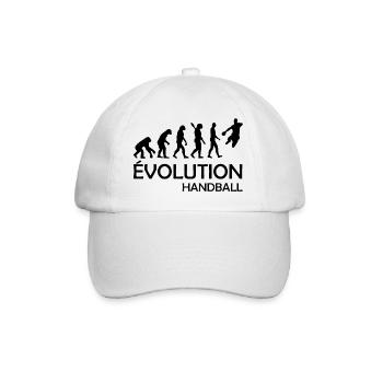 évolution handball - cadeau humour handballeur - Casquette classique - blanc/blanc - Devant