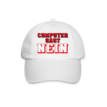 computer sagt nein - Baseballkappe - Weiß/Weiß - Vorne